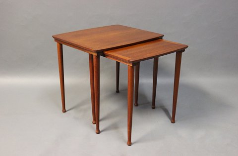 Et sæt Indskudsborde - Teak - Møbelintarsia - 1960