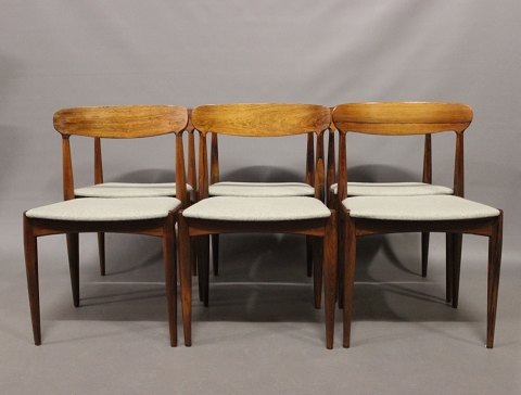 A set of 6 dining room chairs in rosewood by Johannes Andersen and Uldum 
furniture factory.
5000m2 showroom.