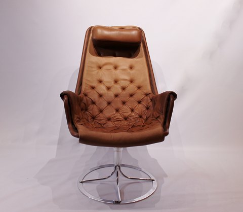 Easy chair, model Jetson 69, originally upholstered in brown patinated leather 
by Bruno Mathsson  and DUX..