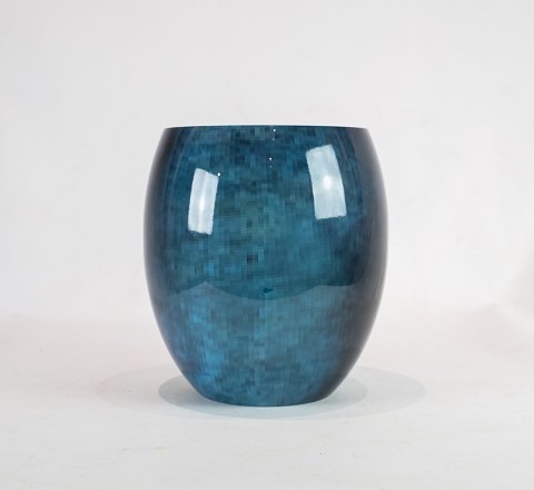 Stockholm 
Horizon vase med blå farve og rustfrit stål fra Stelton.
5000m2 udstilling.
