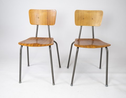 Sæt Af To Stole - Teak - Dansk Design - 1970