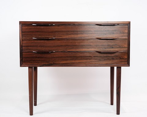 Mid century rosewood chest of drawers by unknown Danish cabinetmaker from the 
1960s. 5000m2 exhibition
Great condition
