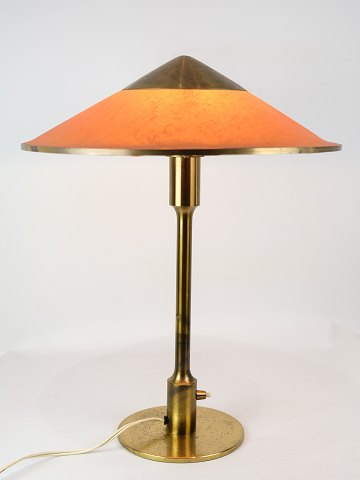 Royal candle table lamp, Fog and Mørup, amber colored shade plastic, 1930
Great condition
