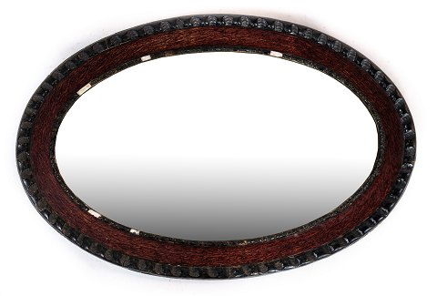 Oval mirror, dark wood, 1920
Great condition
