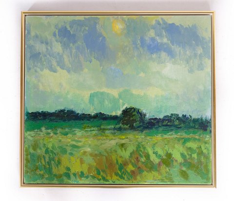 Oil painting, Ole Prip Hansen, title "Solen Arnkil, Kær Halvø" Als from 2001
Great condition
