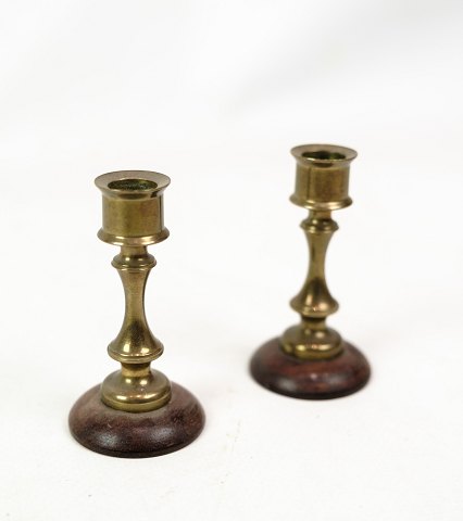 A pair of * candlesticks in brass and in great used condition from the  1920s. * - Osted Antik & Design