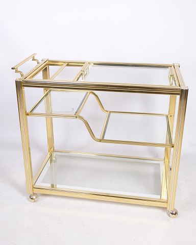 Bar rolling table, Pierre Vandel, Brass, 1970-1980
Great condition
