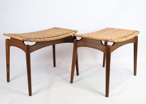 Papercord Stool - Teak - Sigfred Omann - Ølholm Møbelfabrik - 1960
Great condition
