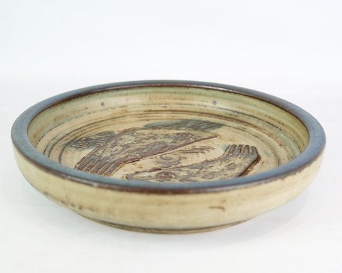 Stoneware bowl - Royal Copenhagen - Jørgen Mogensen - motif of fish - No. 21937
Great condition
