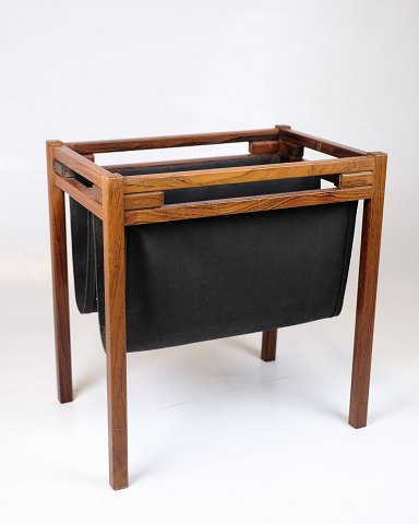 Avis/Magasin Holder - Palisander & Sort Canvas - Dansk Design - 1960erne

