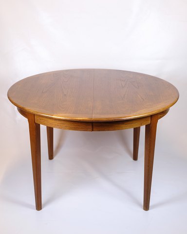Rundt Spisebord Med Tillægsplader - Teaktræ - Dansk Design - 1960erne
