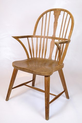 Antik Armstol - Windsor - Patineret Egetræ - 1920erne
