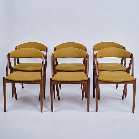 Sæt Af 6 Spisebordsstole - Model 31 - Teak - Kai Kristiansen - Dansk Design - 
1960
