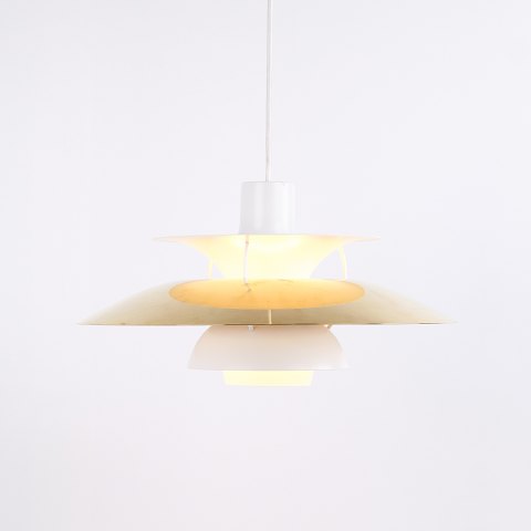 Poul Henningsen Pendel Model PH 5 i Messing, Louis Poulsen