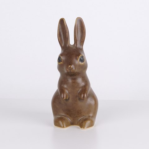 Knud Basse Hare Figur i Glaseret Keramik, Dansk Design 1960erne