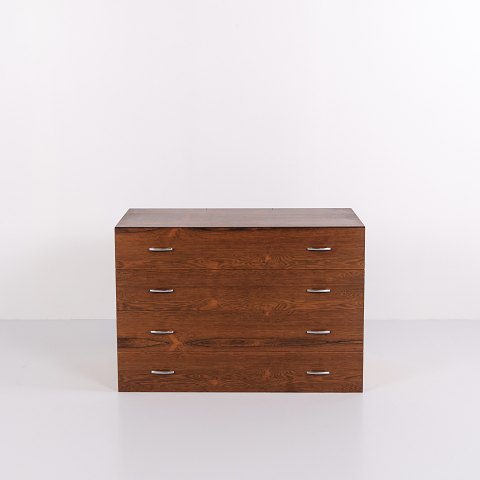 Væghængt kommode i palisander med 4 skuffer dansk design fra 1960’erne