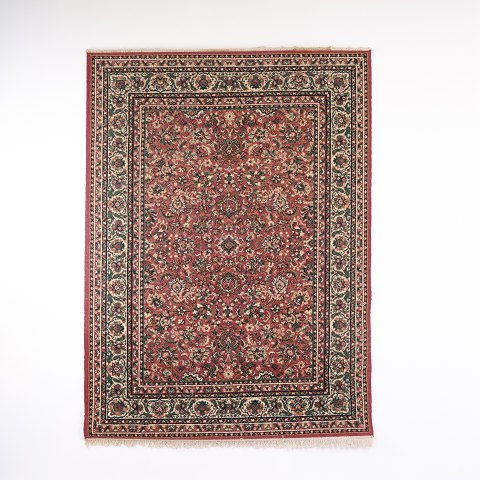 Persisk Inspireret Orientalsk Tæppe med Blomstermønster i Røde og Cremefarvede Nuancer 225 x 165 cm