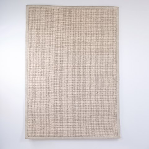 Moderne Naturfarvet Vævet Tæppe med Enkel Kant 230 x 160 cm