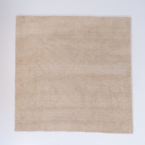 Kvadratisk Naturfarvet Tæppe i Lyse Beige Nuancer 220 x 220 cm