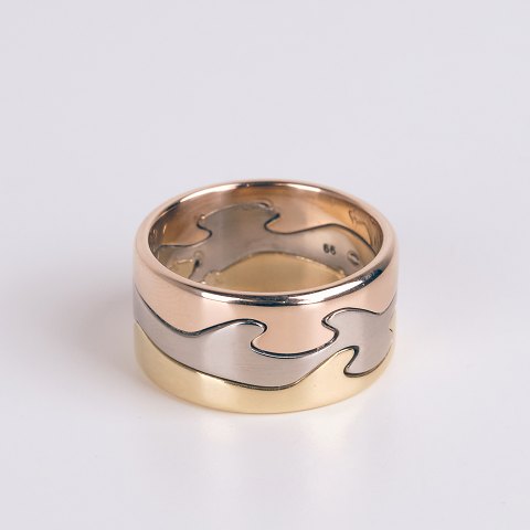 Georg Jensen Fusion Ring 18 Karat Guld, rødguld, hvidguld og rosaguld.