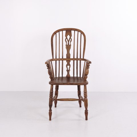 Engelsk Victorian Windsor Armstol med Gennembrudt Ryg ca. 1860–1890