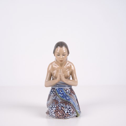 Dahl Jensen Aftenbøn Malaykvinde Porcelænsfigur Nr. 1253