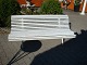 Gl French garden bench in white painted iron frame of super quality 5000 m2 
showroom