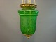 Antique hanging lamp with green glass from the year 1860 and is in good 
condition. 5000m2 showroom.