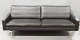 3 Person sofa - Black leather - 1960s
