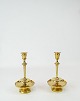 A set of smaller brass candlesticks in brass, in great used condition from the 
1920s.
5000m2 showroom.