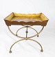 Antique tray table of metal, in great vintage condition. 
50002m showroom.