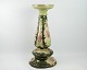 Faience / flower arrangement decorated with flowers in shades of green with 
beautiful pink flowers.
Dimensions in cm: H: 60 Top Dia: 21.5 Bottom Dia: 30
Great condition
