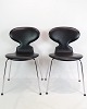 Set of two "Myren" chairs, model 3101, Black leather, Arne Jacobsen, Fritz 
Hansen.
Great condition
