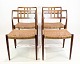 Sæt Af 4 Spisebordsstole - Model 79 - Palisander & Planflet - Niels Otto Møller 
- JL Møllers Møbelfabrik - 1960erne
Flot stand
