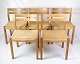 Sæt Af Fem Spisebordsstole - Model 401 - Egetræ - Planflet - Jørgen Henrik 
Møller - JL Møllers Møbelfabrik - 1960erne
Flot stand
