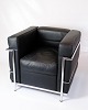Le Corbusier Lænestol - Model LC2 - Ramme Af Forkromet Stålrør - Sort Læder - Le 
Corbusier - Cassina
Flot stand
