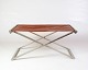 Skammel/Taburet - Cognac Læder - Børstet Stål - Dansk Design - Michael 
Christensen - 1960erne
Flot stand
