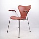 Syverstol med armlæn - Model 3207 - Cognac Læder - Arne Jacobsen & Fritz Hansen
