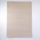 Moderne Naturfarvet Vævet Tæppe med Enkel Kant 230 x 160 cm