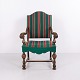 Antik Armstol i Nyrenæssance Stil med Stribet Polstring ca. 1880–1900
