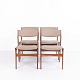 Sæt af Fire Erik Buch Spisebordsstole i Palisander med Stof Dansk Design 1960’erne