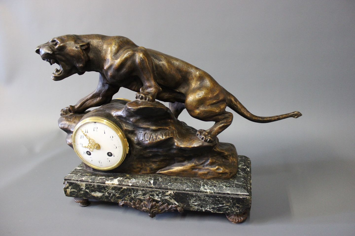 cartier panther clock