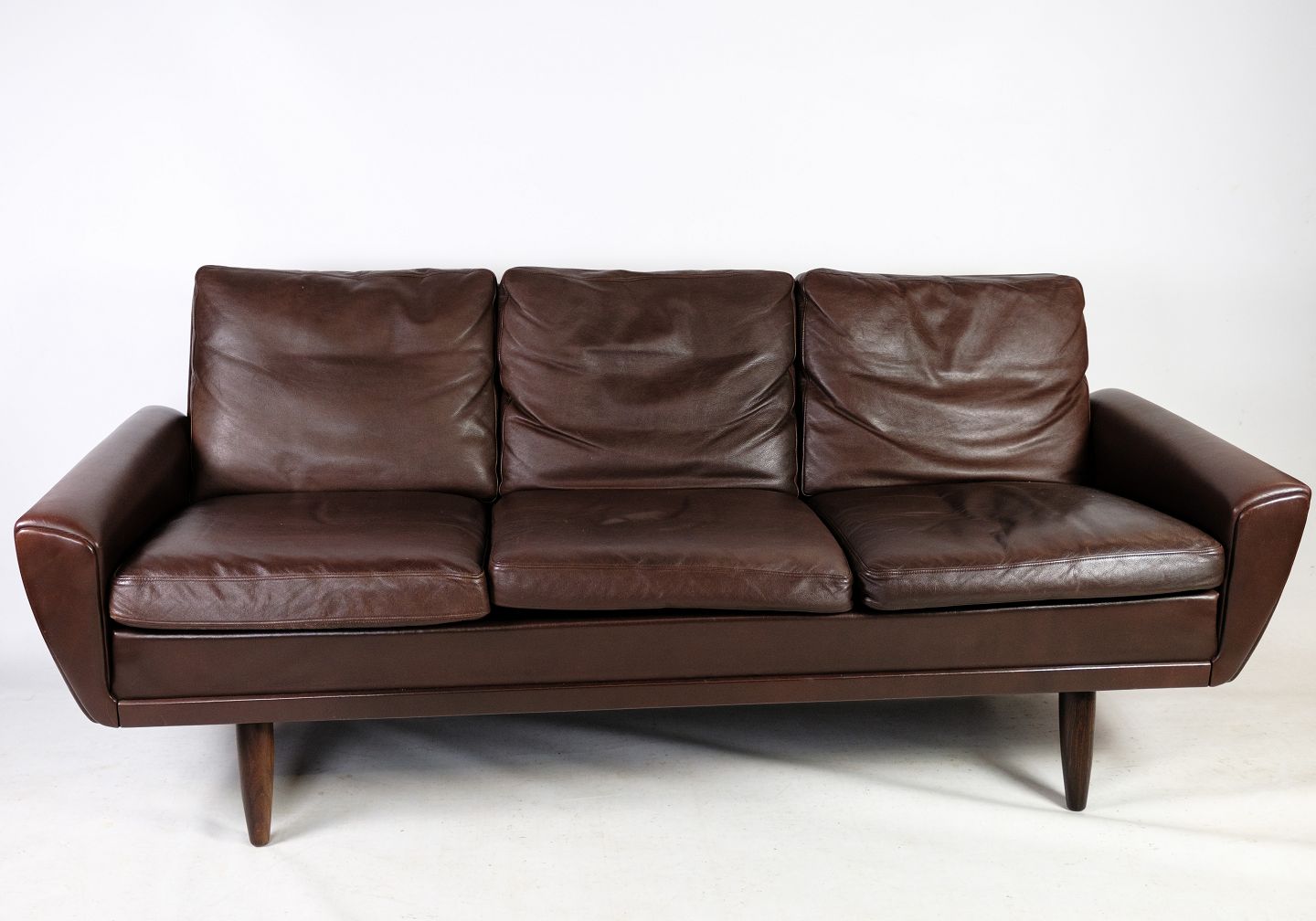 Brun læder sofa, model Georg Thams, 1960 * Flot stand * - Osted Antik & Design