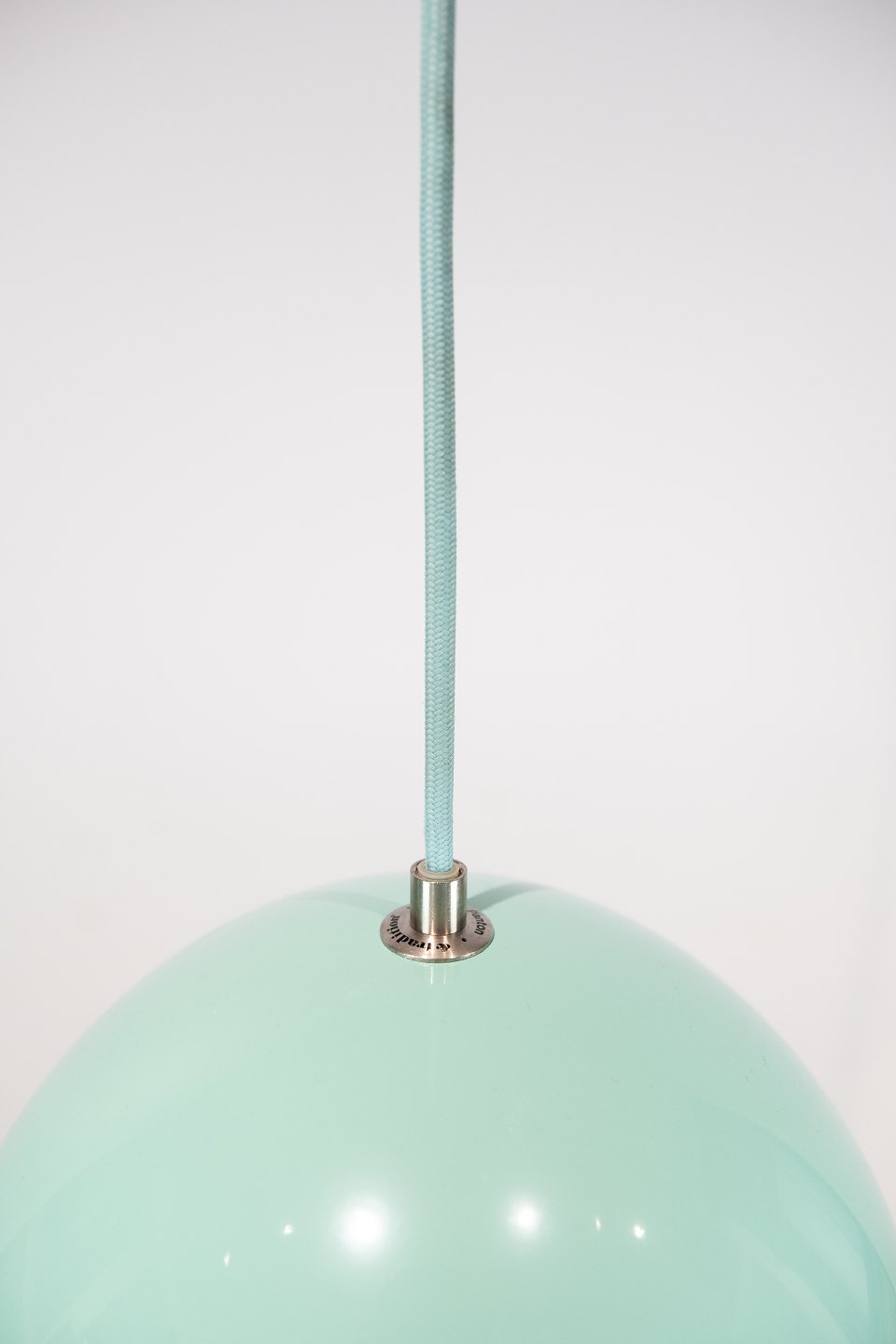 th sende Datum Turkis Flowerpot, model VP1, pendel designet af Verner Panton i 1968 og  fremstil - Osted Antik & Design